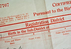Interpretación de documentos del registro civil