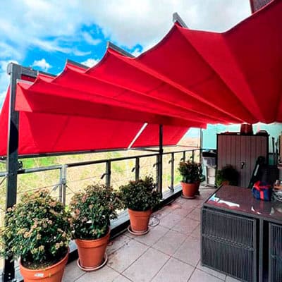Toldo palillero para terraza en Fuenlabrada
