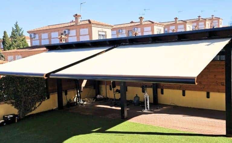 Toldos extensibles de jardín en Madrid