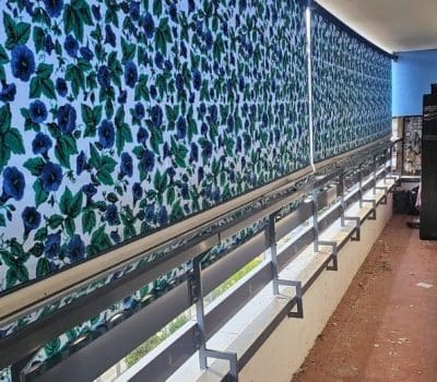 Toldos para balcon lona con flores